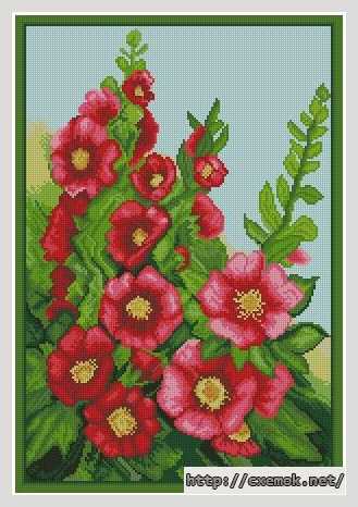 Download embroidery patterns by cross-stitch  - Мальви
