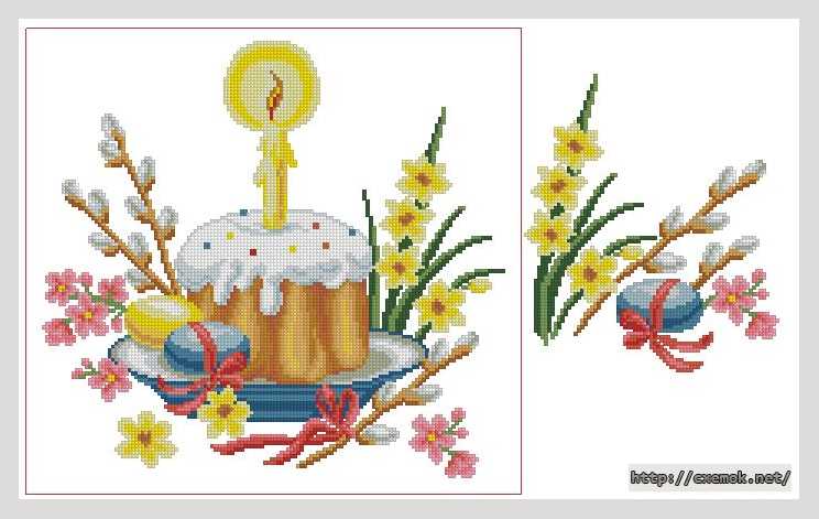 Download embroidery patterns by cross-stitch  - Мотив пасхи