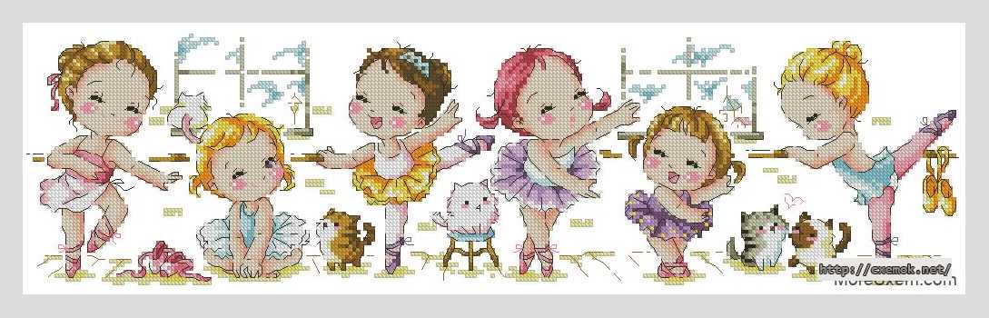 Download embroidery patterns by cross-stitch  - Балеринки