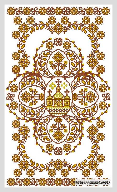 Download embroidery patterns by cross-stitch  - Рушник «пасхальний»(мотиви поділля)