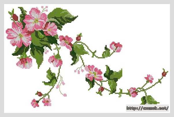 Download embroidery patterns by cross-stitch  - Дикие розы