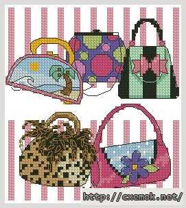 Download embroidery patterns by cross-stitch  - Сумочки