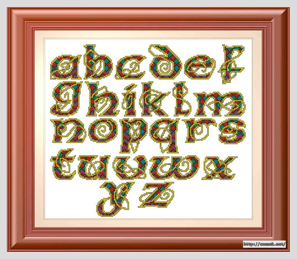 Download embroidery patterns by cross-stitch  - Кельтский шрифт