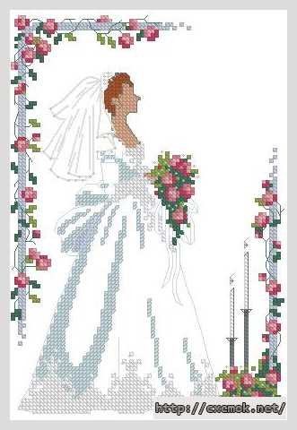 Download embroidery patterns by cross-stitch  - Невеста