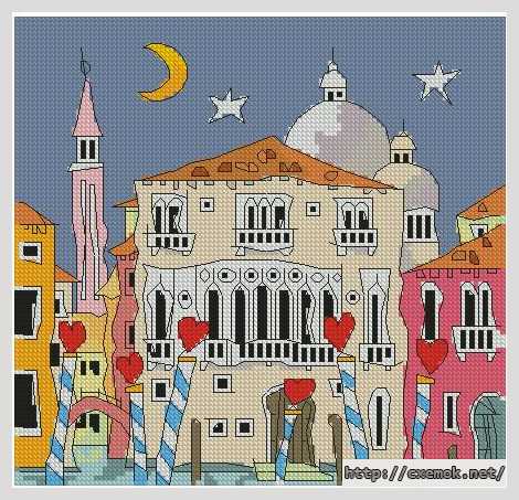 Download embroidery patterns by cross-stitch  - Венецианский дворец