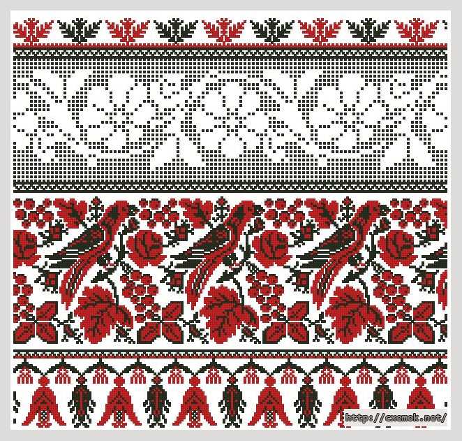 Download embroidery patterns by cross-stitch  - Рушник (женская сторона)