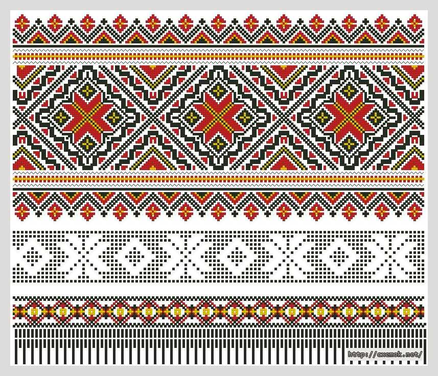 Download embroidery patterns by cross-stitch  - Рушник под ноги