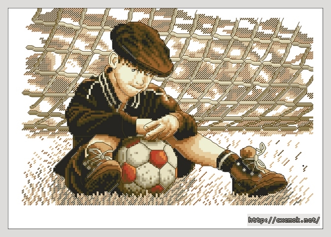 Download embroidery patterns by cross-stitch  - Le petit footballeur, author 