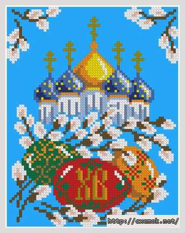 Download embroidery patterns by cross-stitch  - Пасха христова