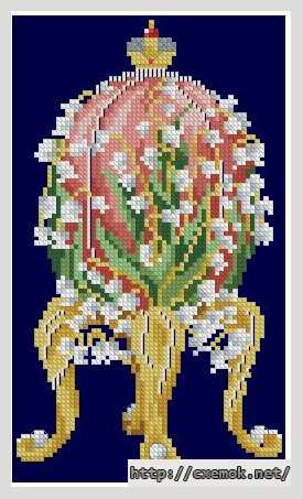 Download embroidery patterns by cross-stitch  - Яйцо фаберже