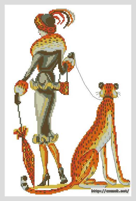 Download embroidery patterns by cross-stitch  - Две звезды
