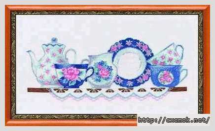 Download embroidery patterns by cross-stitch  - Полка с посудой
