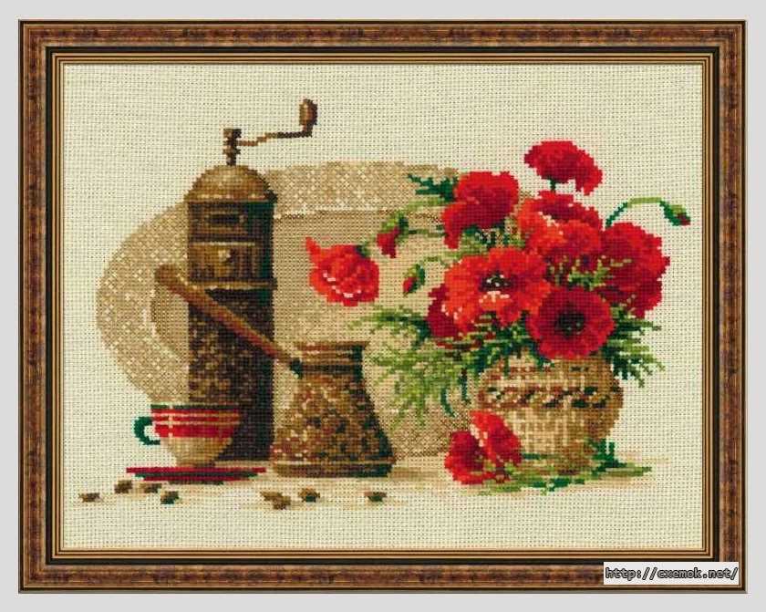 Download embroidery patterns by cross-stitch  - Кофе