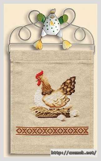 Download embroidery patterns by cross-stitch  - Курочка