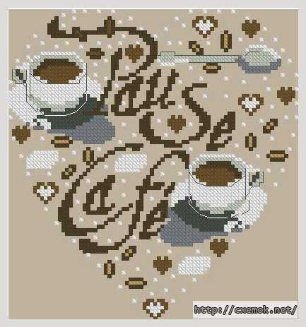 Download embroidery patterns by cross-stitch  - Время кофе