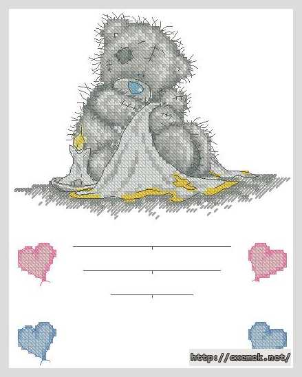 Download embroidery patterns by cross-stitch  - С рождением!