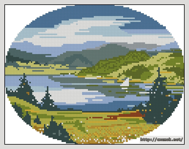 Download embroidery patterns by cross-stitch  - Bergsee, author 