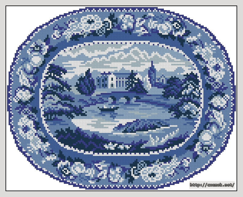 Download embroidery patterns by cross-stitch  - English landscape, author 