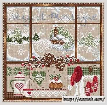 Download embroidery patterns by cross-stitch  - Снег в горах
