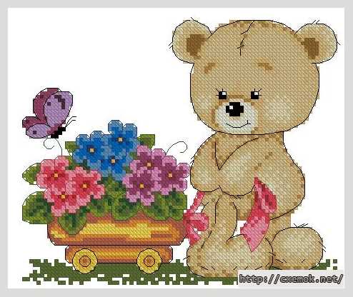 Download embroidery patterns by cross-stitch  - Иду в гости