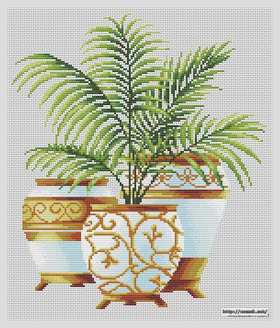 Download embroidery patterns by cross-stitch  - Три пальмы. кокос