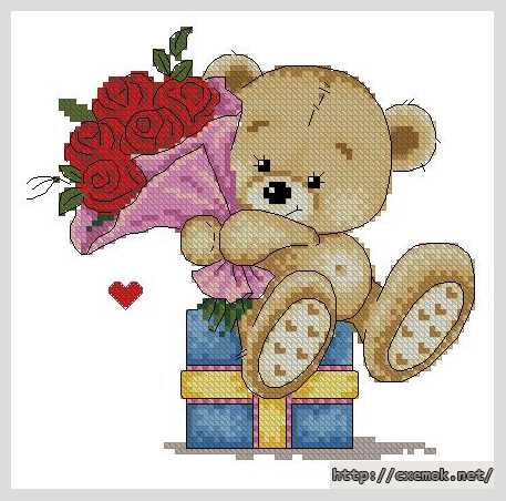 Download embroidery patterns by cross-stitch  - Алые розы