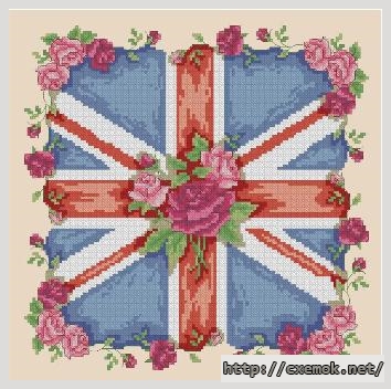 Download embroidery patterns by cross-stitch  - Английский флаг, author 