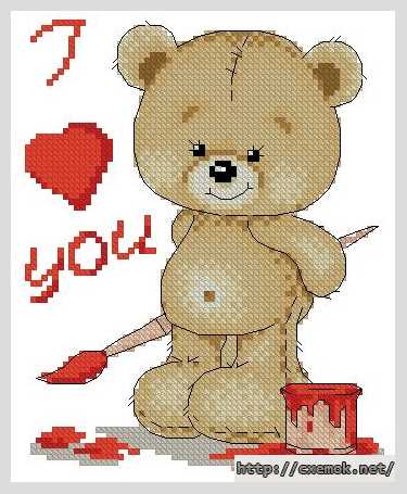Download embroidery patterns by cross-stitch  - Я люблю тебя