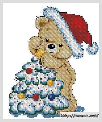 Download embroidery patterns by cross-stitch  - С новым годом!