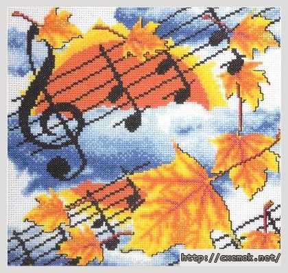 Download embroidery patterns by cross-stitch  - Осенняя мелодия