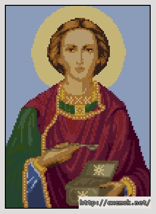 Скачать схемы вышивки нитками / крестом  - Св. великомученик пантелеймон целитель, автор 