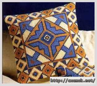 Download embroidery patterns by cross-stitch  - Подушка «орнамент»