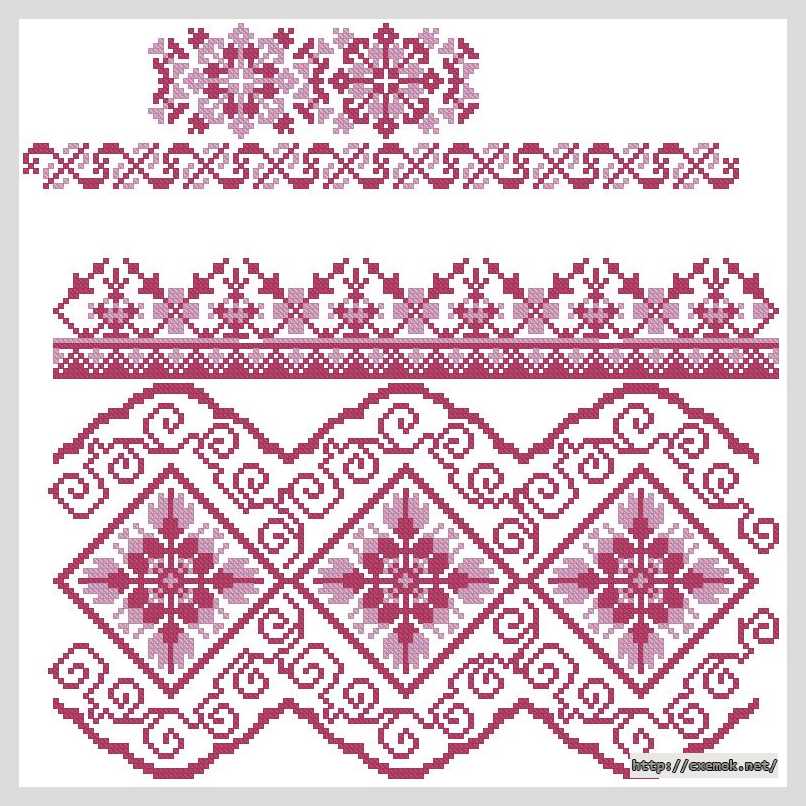 Download embroidery patterns by cross-stitch  - Узор рушника