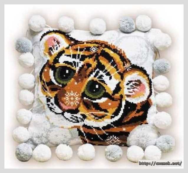 Download embroidery patterns by cross-stitch  - Тигренок