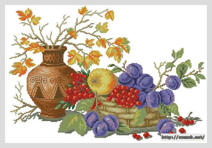 Download embroidery patterns by cross-stitch  - Осенний урожай