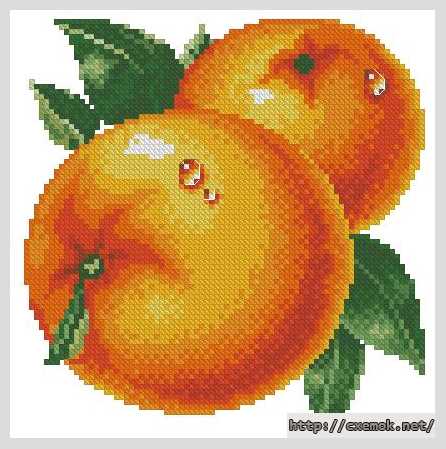 Download embroidery patterns by cross-stitch  - Апельсины