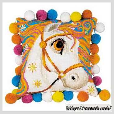 Download embroidery patterns by cross-stitch  - Златогривая лошадка