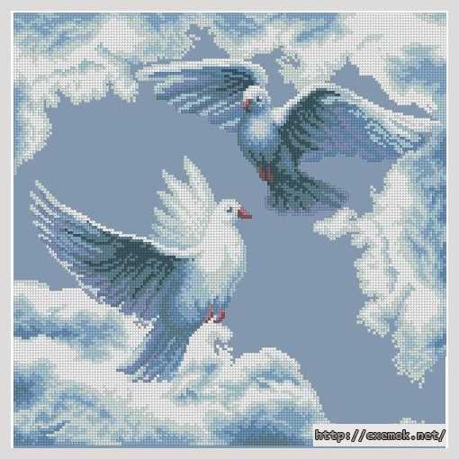 Download embroidery patterns by cross-stitch  - Птицы мира