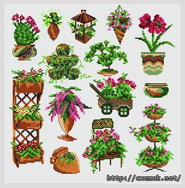 Download embroidery patterns by cross-stitch  - Bouquets d''antan, author 