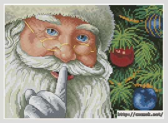 Download embroidery patterns by cross-stitch  - Секрет санты