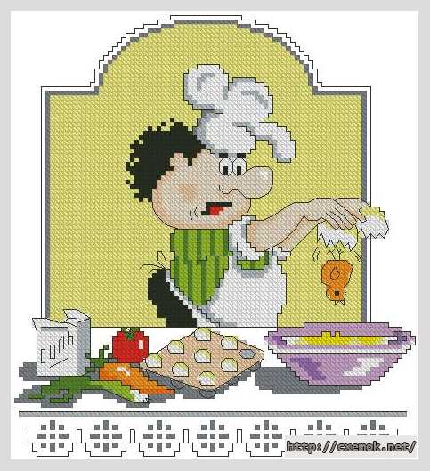 Download embroidery patterns by cross-stitch  - Яичница