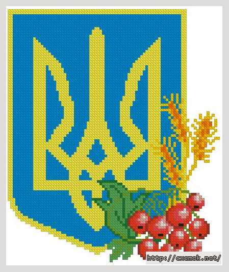 Download embroidery patterns by cross-stitch  - Герб україни