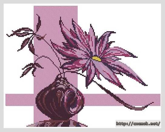Download embroidery patterns by cross-stitch  - Стильный букет