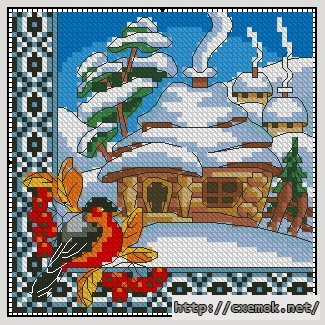 Download embroidery patterns by cross-stitch  - Зимова україна, author 