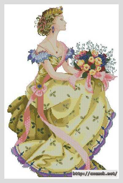 Download embroidery patterns by cross-stitch  - Весенняя королева
