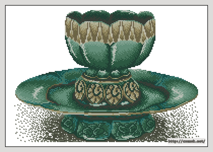Download embroidery patterns by cross-stitch  - Celadon bowl, author 