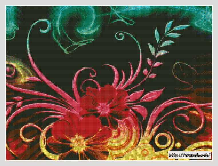 Download embroidery patterns by cross-stitch  - Огонь и дым