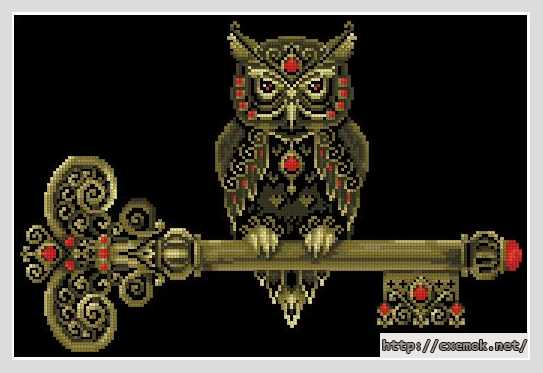 Download embroidery patterns by cross-stitch  - Ключ мудрости