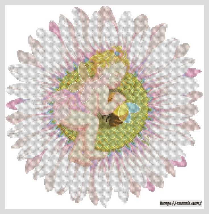 Download embroidery patterns by cross-stitch  - Сладкий сон ангелочка