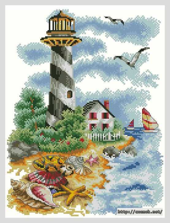 Download embroidery patterns by cross-stitch  - Маяк